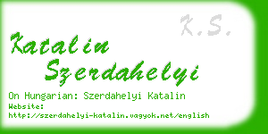 katalin szerdahelyi business card